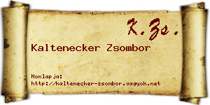 Kaltenecker Zsombor névjegykártya