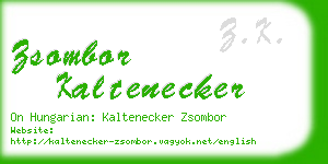 zsombor kaltenecker business card